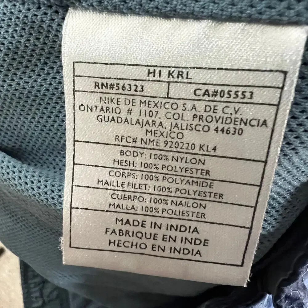 Vintage 1990s Nike Windbreaker Pants Mens L Blue Sporty Techwear Gorpcore Retro - Picture 5 of 6